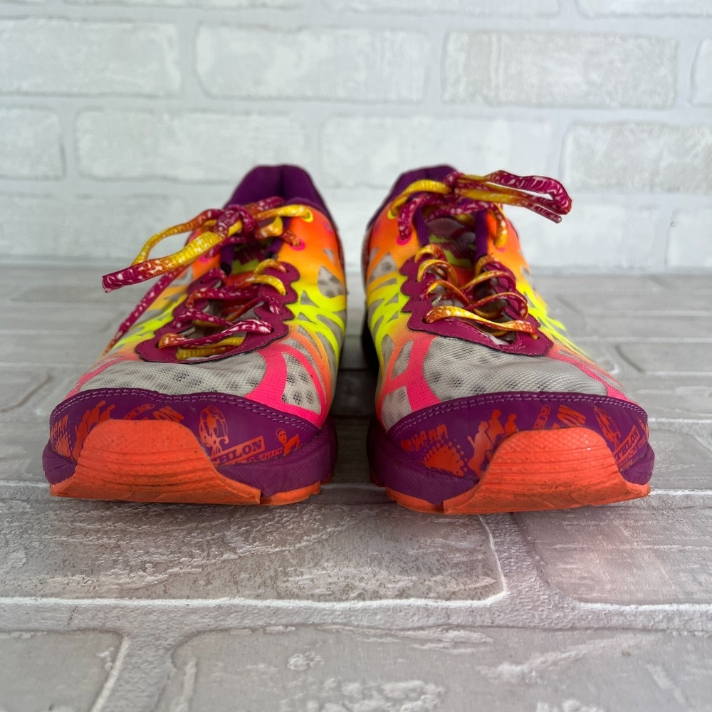 ASICS GEL Noosa Tri 9 Womens 9.5 Running Shoes Neon Multicolor Triathlon T458N - Picture 6 of 12